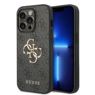 Zore Apple iPhone 15 Pro Guess Orijinal Lisanslı PU Deri Yazı ve 4G Metal Logolu Desenli Kapak Kılıf