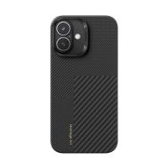 Zore Apple iPhone 16 Magsafe Şarj Özellikli Karbon Fiber Benks Montage ArmorAir Kevlar Kapak Siyah Kılıf