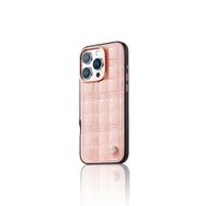 Zore Apple iPhone 16 Pro Askı Aparatlı Pynana Metal Grid Kapak Pembe Kılıf