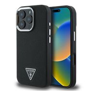 Zore Apple iPhone 16 Pro Guess Orijinal Lisanslı Magsafe Şarj Özellikli Grained Triangle Kapak Kılıf