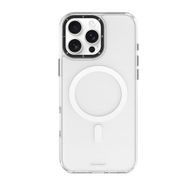 Zore Apple iPhone 16 Pro Magsafe Şarj Özellikli Cam Arka Yüzey TPU Youngkit Gemstone Serisi Kapak Şeffaf Kılıf