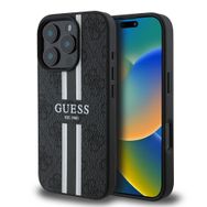 Zore Apple iPhone 16 Pro Max Guess Orijinal Lisanslı Magsafe Şarj Özellikli 4G Şerit Tasarımlı Printed Kapak Kılıf