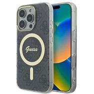 Zore Apple iPhone 16 Pro Max Guess Orijinal Lisanslı Magsafe Şarj Özellikli Yazı Logolu 4G Desenli Kapak Kılıf