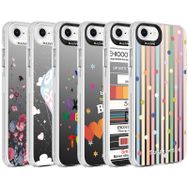 Zore Apple iPhone 8 Desenli Silver Sert Kapak Kılıf