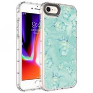 Zore Apple Iphone 8 Kamera Korumalı Renkli Desenli Sert Korn Silikon Cep Telefonu Kılıfı
