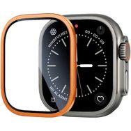 Zore Apple Watch Ultra 49 mm ALM-01 Metal Çerçeveli Turuncu Ekran Koruyucu