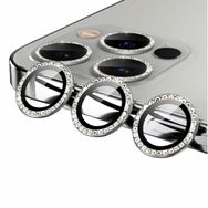 Zore CL-06 Apple iPhone 11 Pro Taşlı Gri Kamera Lens Koruyucu