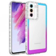 Zore Galaxy S21 FE Simli ve Renk Geçiş Tasarımlı Lens Korumalı Park Kapak Kılıf