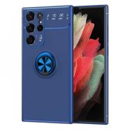 Zore Galaxy S22 Ultra Ravel Yüzüklü Magnetic Standlı Silikon Kapak Cep Telefonu Kılıfı