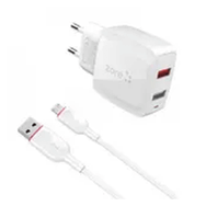 Zore General Mobile Gm 9 Go Zore Vest Micro 2 İn 1 2.4A Hızlı Şarj Seti