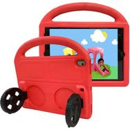 Zore iPad 10.2 8. Nesil Tekerlek Standlı Eva Silikon - Kırmızı Kılıf