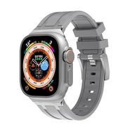 Zore KRD-89 Apple Watch 42 mm Uyumlu Gümüş Silikon Kordon