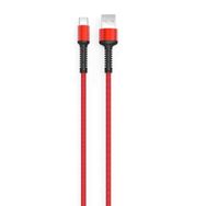 Zore LS65 2.4 A 3 mt Hasır Kırmızı Type-C USB Şarj Data Kablosu