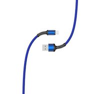 Zore LS65 2.4 A 3 mt Hasır Mavi Type-C USB Şarj Data Kablosu