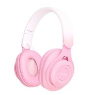 Zore M6 Plus Pembe Ayarlanabilir ve Katlanabilir Kulak Üstü Bluetooth Kulaklık