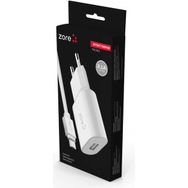 Zore Ofset Serisi ZCS-01 2.1 A Micro 2-1 Beyaz Ev Şarj Seti
