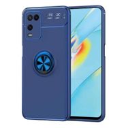Zore Oppo A54 4G Ravel Yüzüklü Magnetic Standlı Silikon Kapak Cep Telefonu Kılıfı mavi