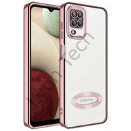 Zore Samsung Galaxy A12 Kamera Korumalı Logo Gösteren Omega Kapak Kılıf