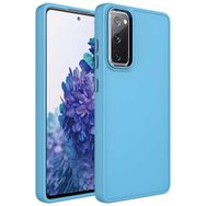 Zore Samsung Galaxy S20 Fe Metal Çerçeve Buton Tasarımlı Silikon Luna Kapak Kılıf