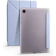 Zore Samsung Galaxy Tab A7 10.4 T500 2020 Tri Folding Kalem Bölmeli Standlı - Mavi Kılıf