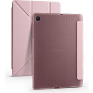 Zore Samsung Galaxy Tab A7 10.4 T500 2020 Tri Folding Kalem Bölmeli Standlı - Rose Gold Kılıf