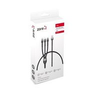 Zore Shira Serisi 30 cm Siyah 3'ü 1 USB Kablo