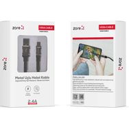 Zore Type-C Vera 2.4 A 1 mt Siyah USB Kablo