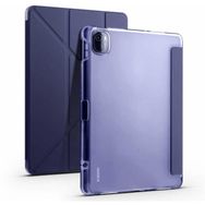 Zore Xiaomi Mi Pad 5 Standlı Tri Folding Kalemlikli Silikon Smart Cover Lacivert Tablet Kılıfı