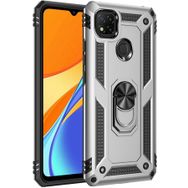 Zore Xiaomi Redmi 9C Zırhlı Standlı Mıknatıslı Tank Kapak Gri Kılıf