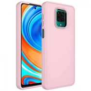 Zore Xiaomi Redmi Note 9 Pro Metal Çerçeve ve Buton Tasarımlı Silikon Luna Kapak Kılıf