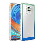 Zore Xiaomi Redmi Note 9S Simli ve Renk Geçiş Tasarımlı Lens Korumalı Park Kapak Kılıf