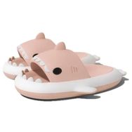 Zureto Dragon Shark Slides Pembe Beyaz Kadın Sandalet