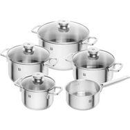 Zwilling Focus Gümüş 20 cm 5 Parça Çelik Tencere Seti