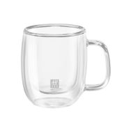 Zwilling Sorrento 2'li 80 ml Espresso Çift Camlı Kulplu Bardak Seti