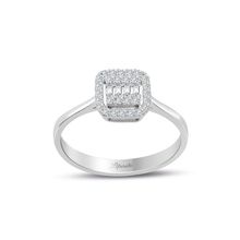 0.25 ct Modern Tasarım Baget Kare Tektaş Yüzük
