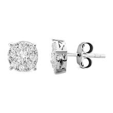 0.59 ct Modern Tasarım Coronet Tektaş Küpe