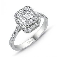 0.60 ct Modern Tasarım Baget Kare Tektaş Yüzük
