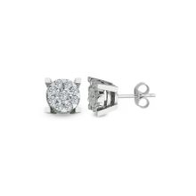 0.72 ct Modern Tasarım Coronet Tektaş Küpe