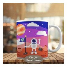 0430 Uzaya Dünya Bayrağı Diken Astronot Kupa Bardak