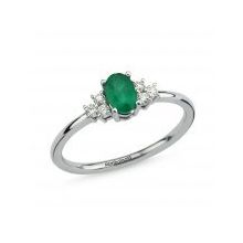0,59 ct Pırlanta Emerald G-SI Beyaz Altın Yüzük