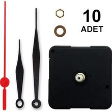 10 Adet, Duvar Saat Mekanizması, Sessiz, 10 Mm Şaft, Saat Motoru, Diğer