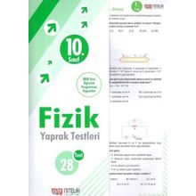 10. Sınıf Fizik 28 Yaprak Test Nitelik Yayınları