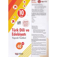 10. Sınıf Türk Dili ve Edebiyatı Yaprak Testleri - Nitelik Yayınları