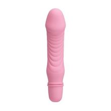 10 Titreşim Modlu Realistik Başlıklı Mini Silikon Vibratör - Stev (Pembe)