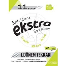 11. Sınıf Eşit Ağırlık 1. Dönem Tekrarı Ekstra Soru Bankası Palme Yayınları