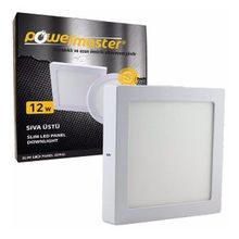 12 Watt Sıva Üstü Panel Kare Led
