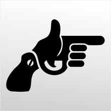 130 cm El Silahı Folyo Sticker