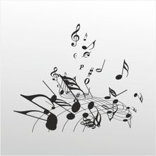 160 cm Müzik Notaları Folyo Sticker