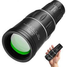 16x52 Optik Lens Monoküler Teleskop Dürbün, Gece Görüşlü Avcılık Ve Kamp Dürbünü + Saklama Kılıfı - siyah