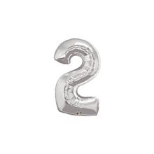 2 Rakamı Gümüş 90 cm Folyo Balon
